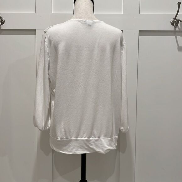 Talbots White LS Top - Picture 3 of 8